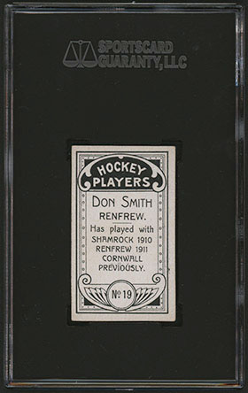 1911-1912 C55 Imperial Tobacco Hockey #19 Don Smith - Back