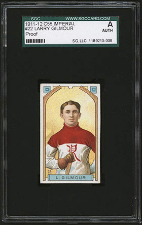 1911-1912 C55 Imperial Tobacco Hockey #22 Larry Gilmour - Front