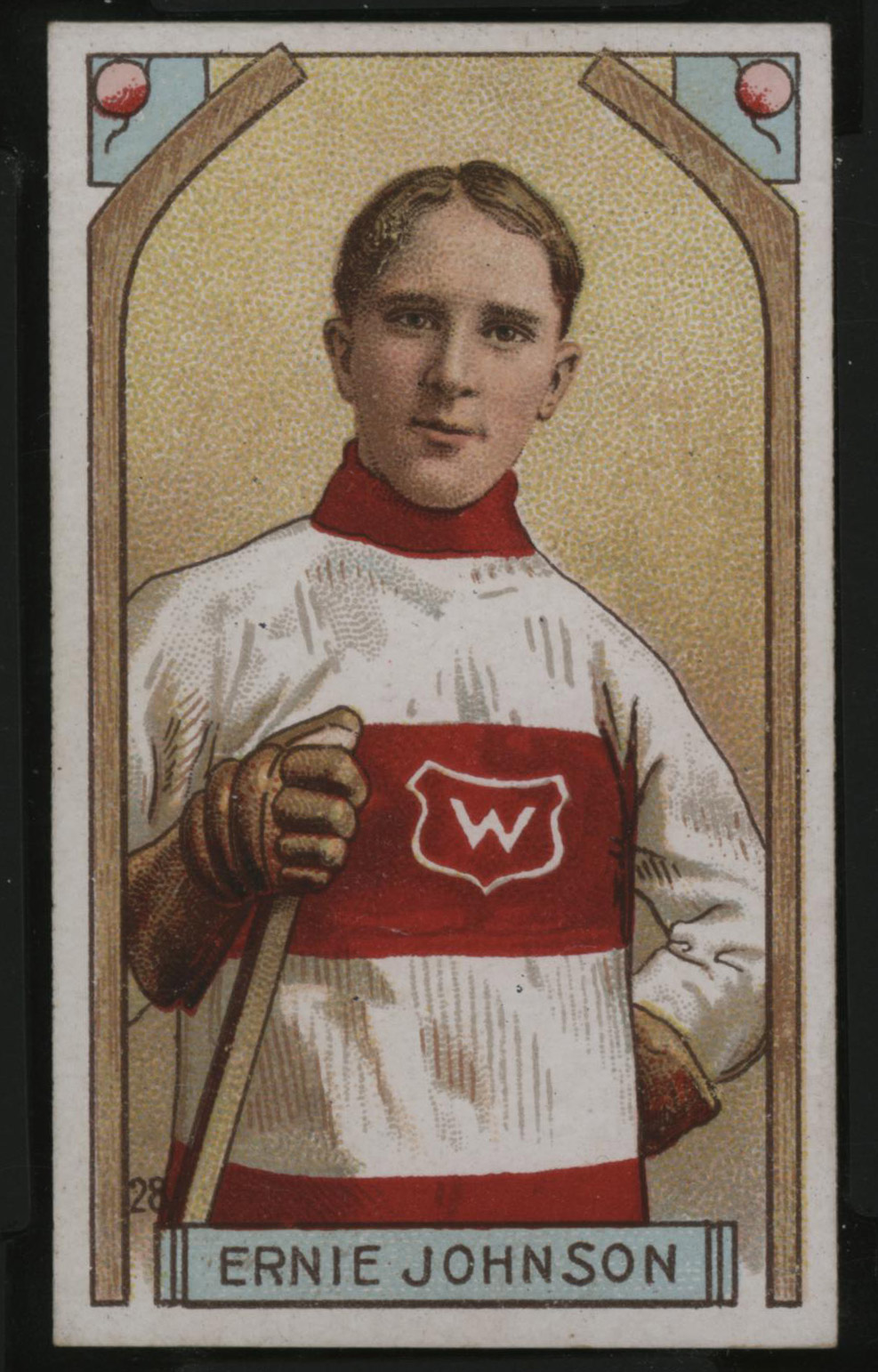 1911-1912 C55 Imperial Tobacco Hockey #28 Ernie Johnson - Issued Front