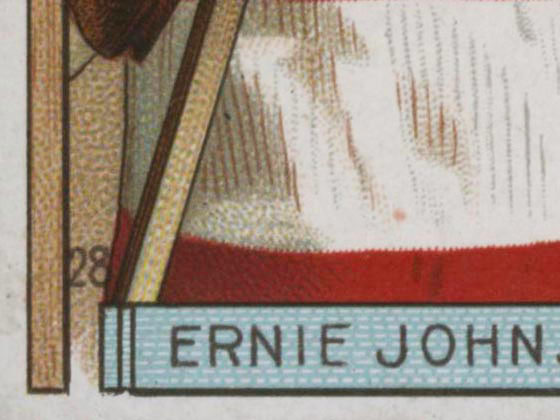 1911-1912 C55 Imperial Tobacco Hockey #28 Ernie Johnson - Proof Detail 2