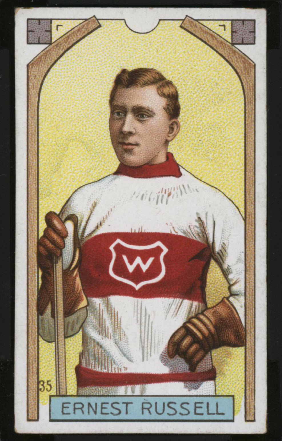 1911-1912 C55 Imperial Tobacco Hockey #35 Ernest Russell - Proof Front