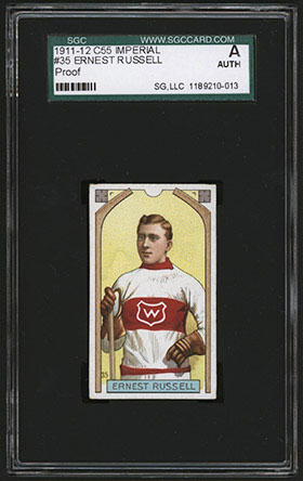 1911-1912 C55 Imperial Tobacco Hockey #35 Ernest Russell - Front