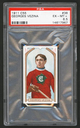 1911-1912 C55 Imperial Tobacco Hockey #38 Georges Vezina - Front
