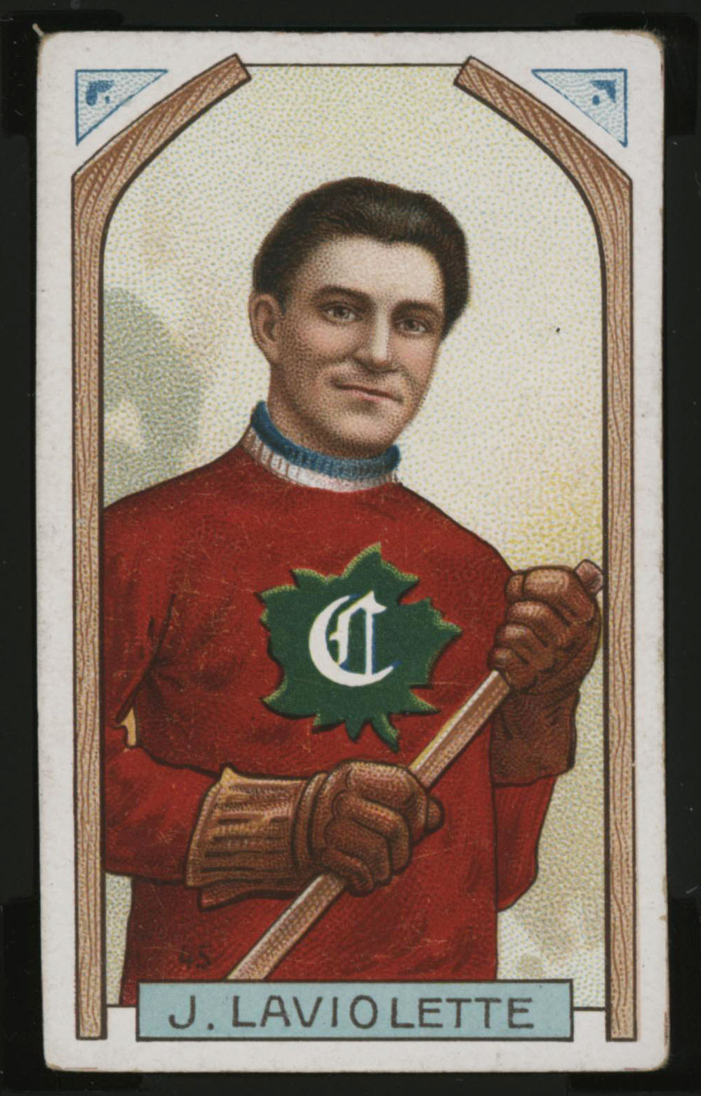 1911-1912 C55 Imperial Tobacco Hockey #45 Jack Laviolette - Proof Front