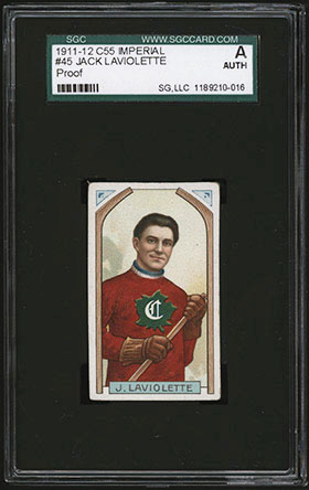 1911-1912 C55 Imperial Tobacco Hockey #45 Jack Laviolette - Front