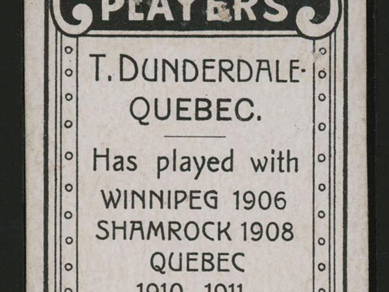 1911-1912 C55 Imperial Tobacco Hockey #6 Tom Dunderdale - Proof Detail 2