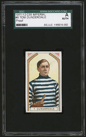 1911-1912 C55 Imperial Tobacco Hockey #6 Tom Dunderdale - Front